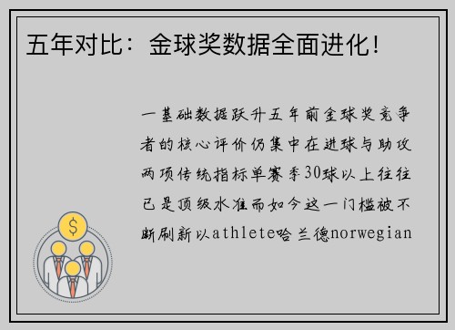 五年对比：金球奖数据全面进化！